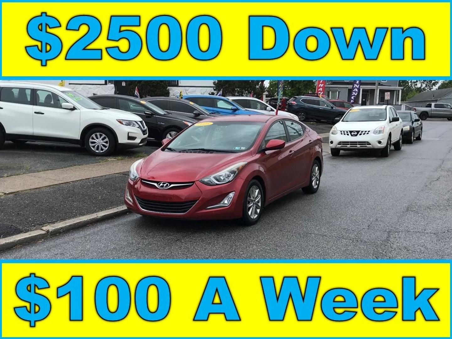 2015 Red /Gray Hyundai Elantra SE (5NPDH4AE7FH) with an 1.8 V4 engine, Automatic transmission, located at 577 Chester Pike, Prospect Park, PA, 19076, (610) 237-1015, 39.886154, -75.302338 - Photo#0